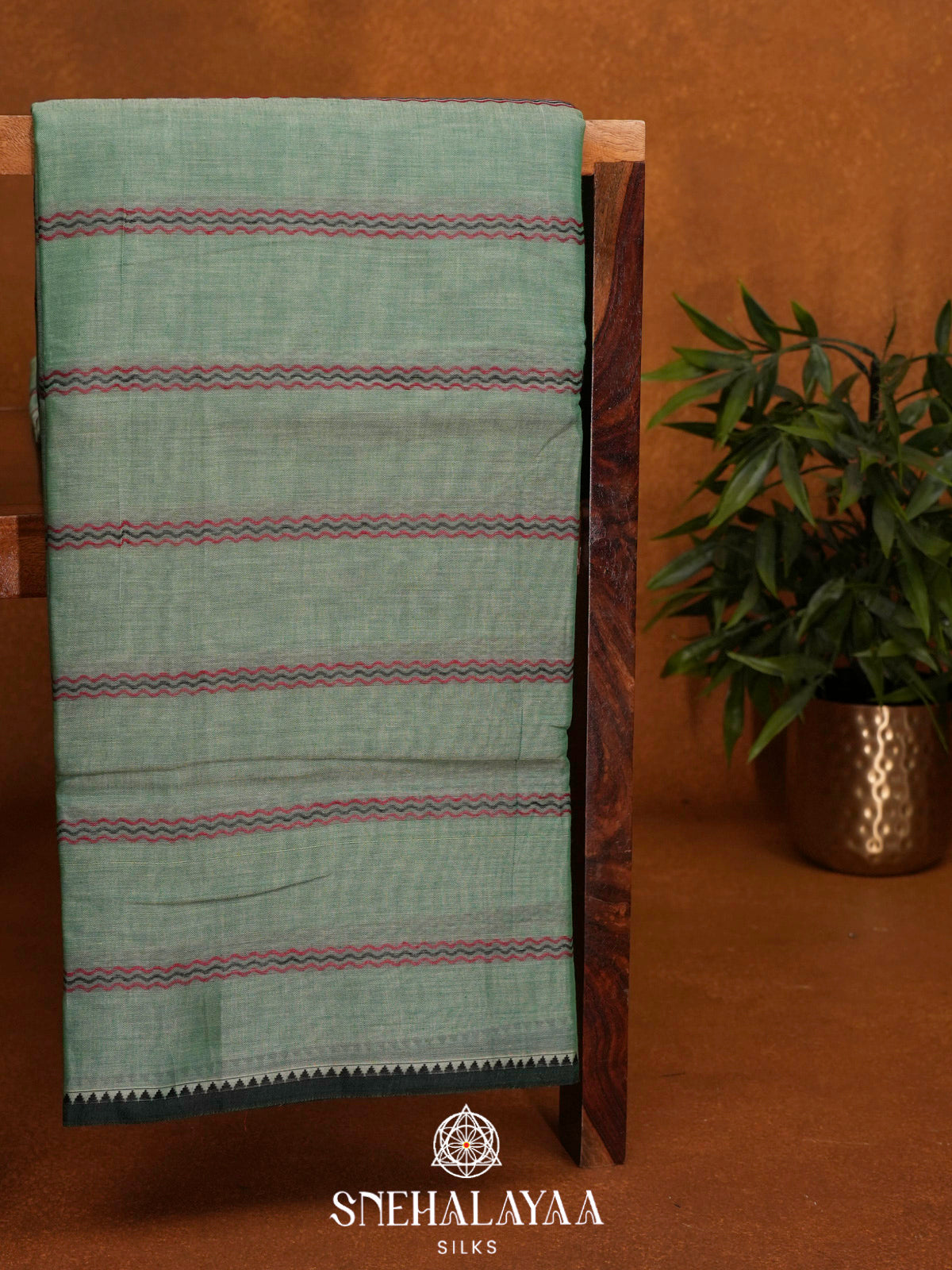 Mint Green Narayanpet Cotton Saree