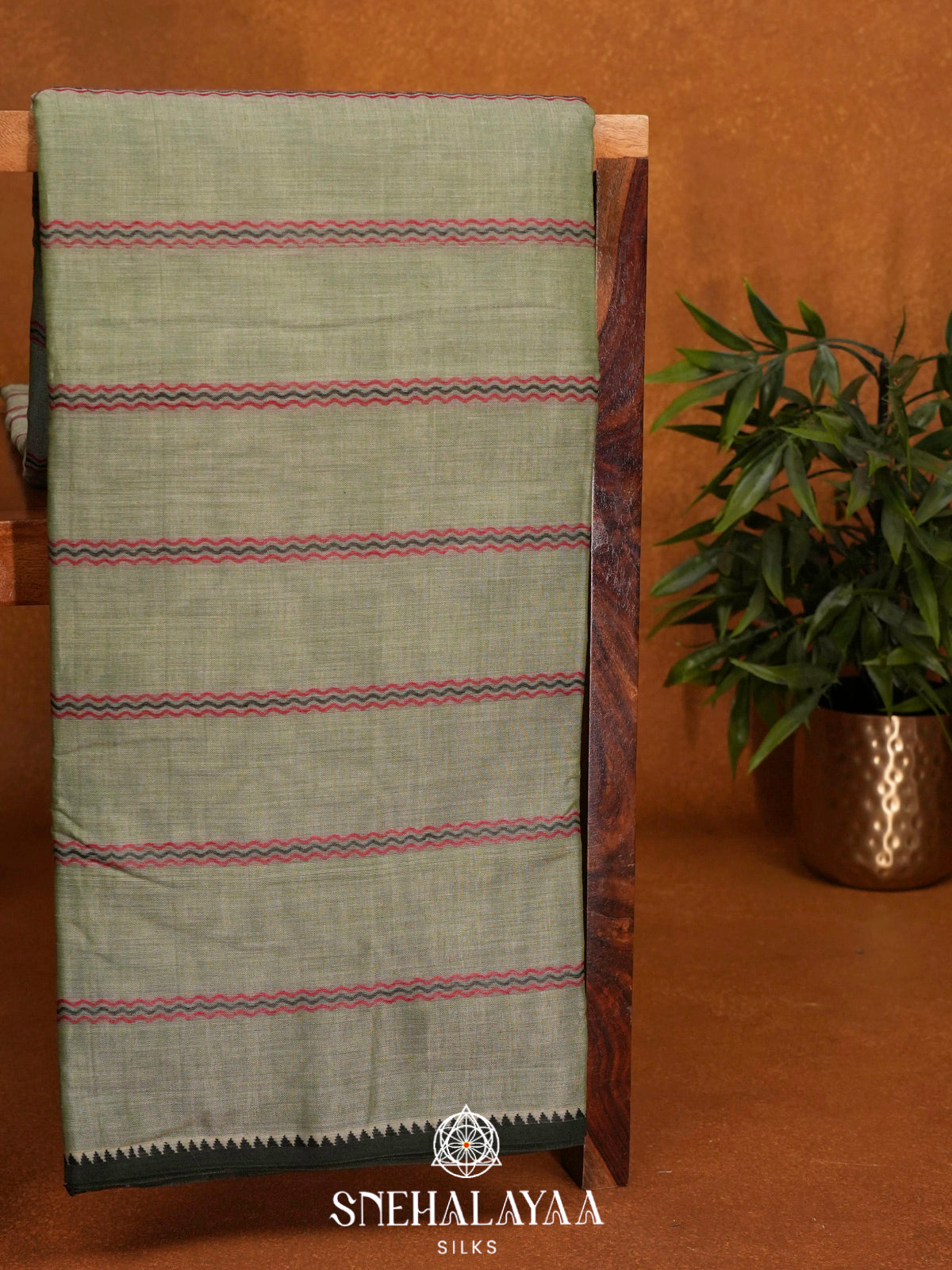 Celadon Green Narayanpet Cotton Saree