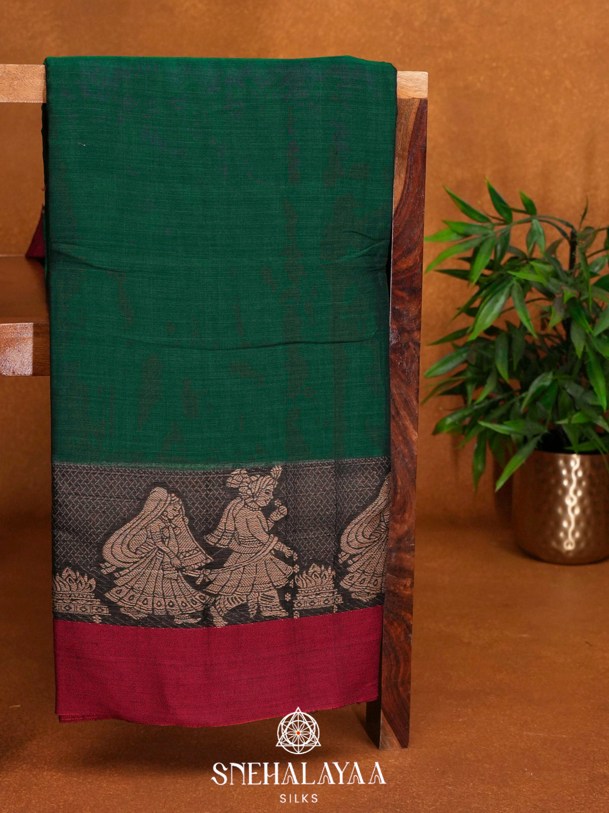 Green Narayanpet Cotton Saree