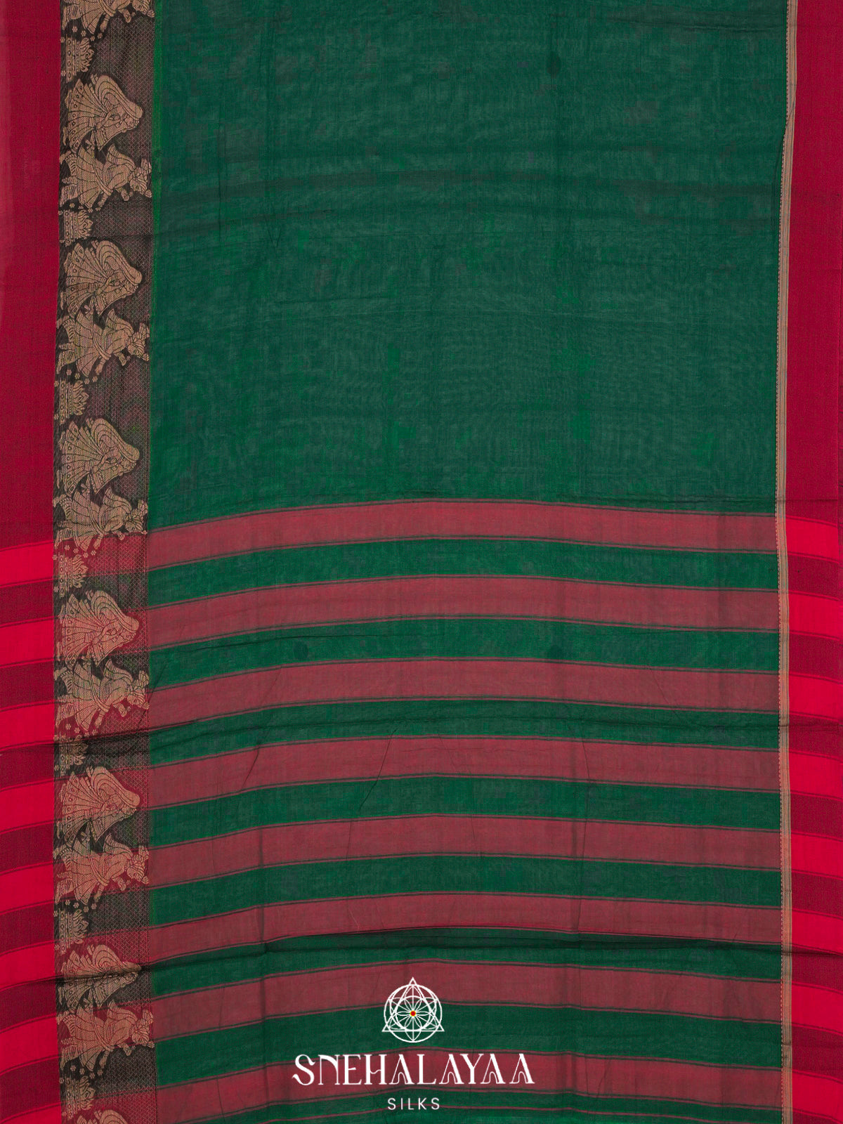 Green Narayanpet Cotton Saree