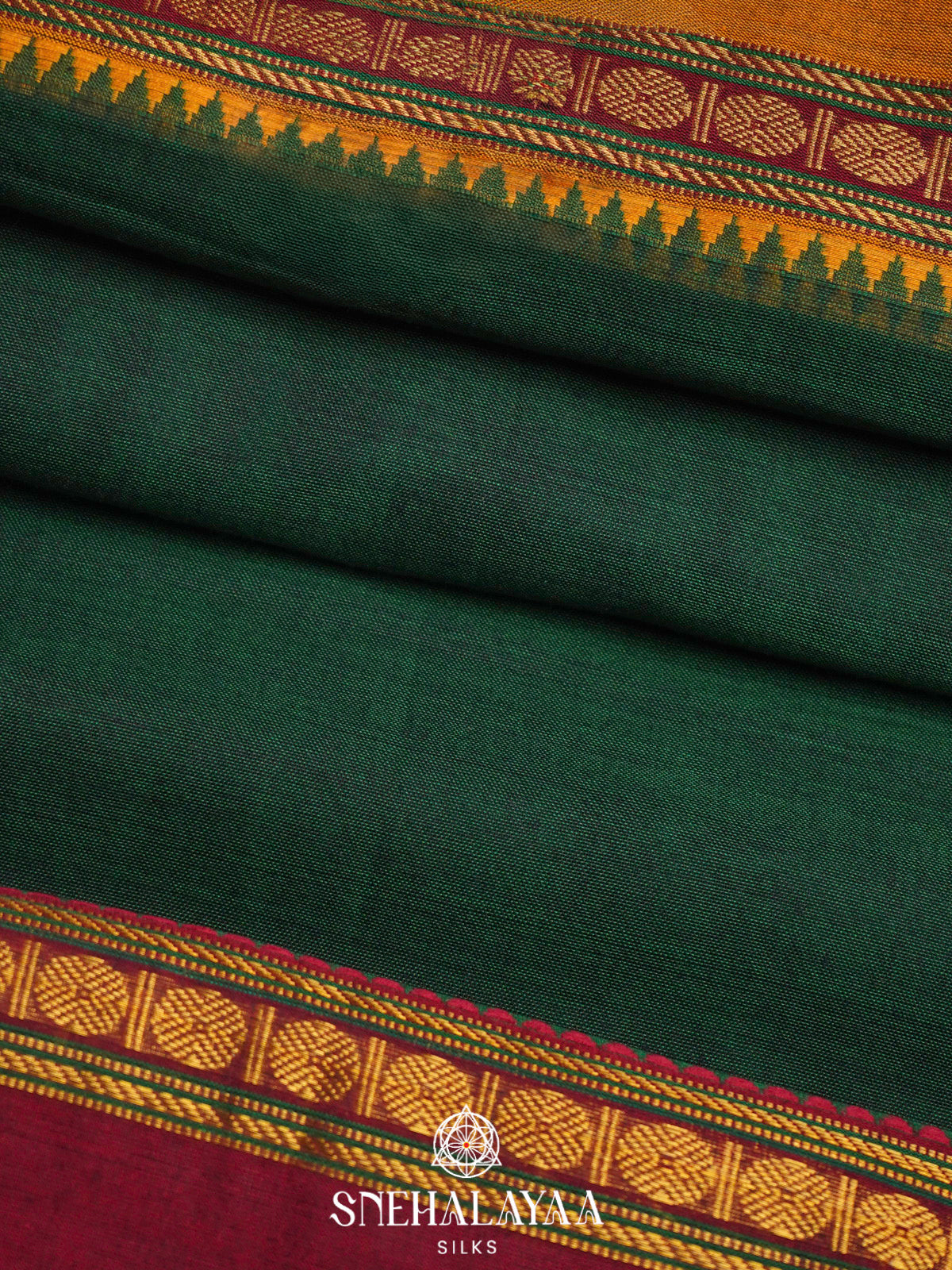 Green Narayanpet Cotton Saree