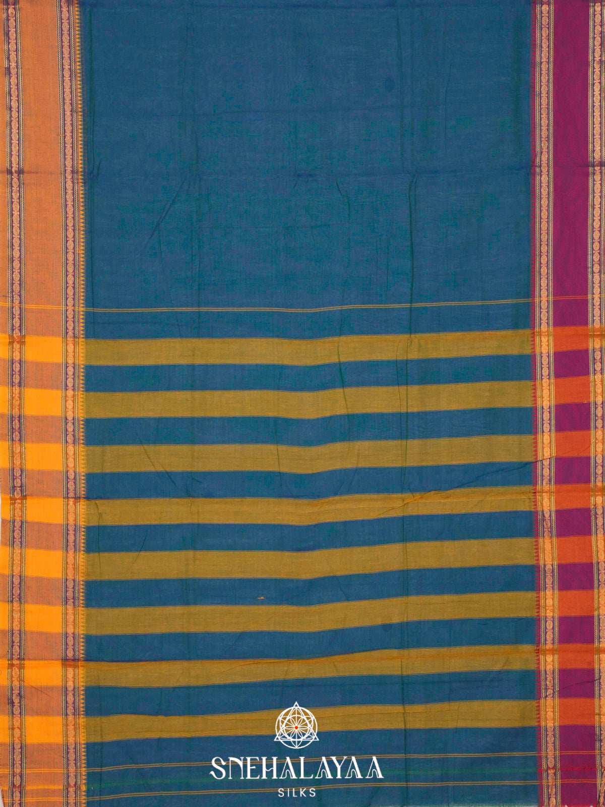 Peacock Blue Narayanpet Cotton Saree