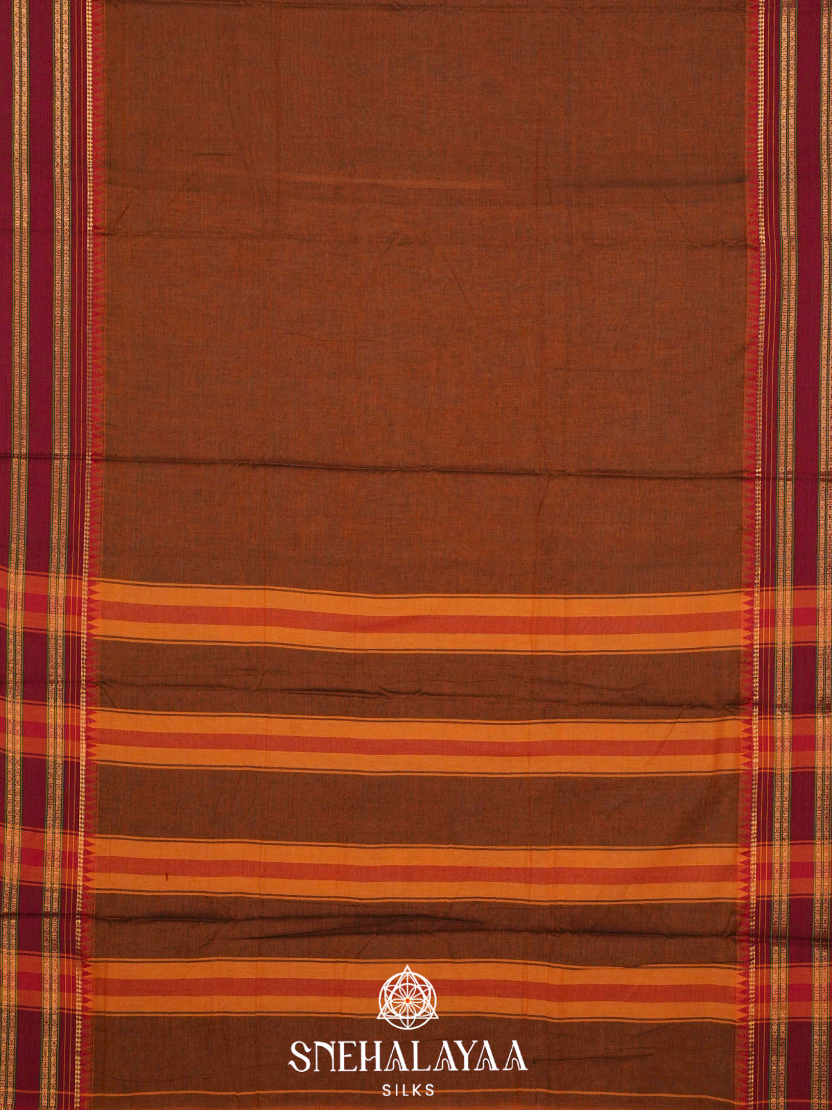 Copper Brown Narayanpet Cotton Saree