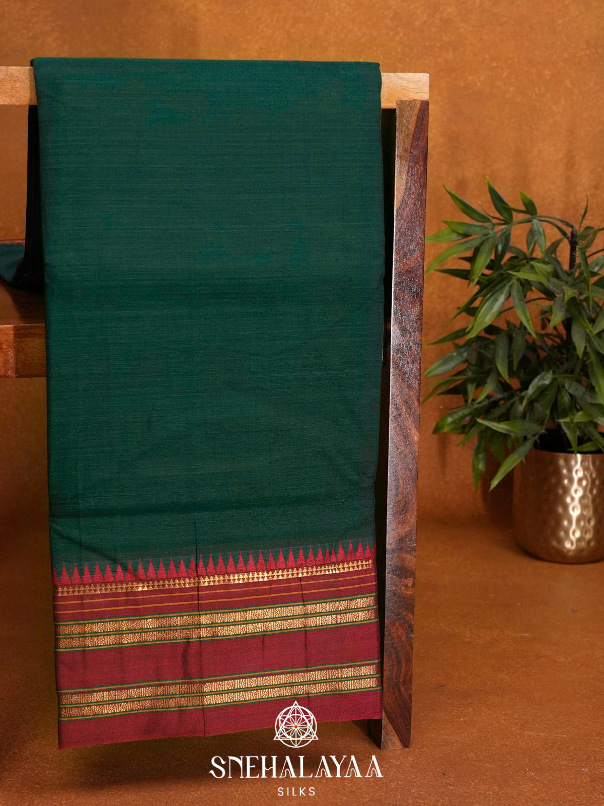 Green Narayanpet Cotton Saree