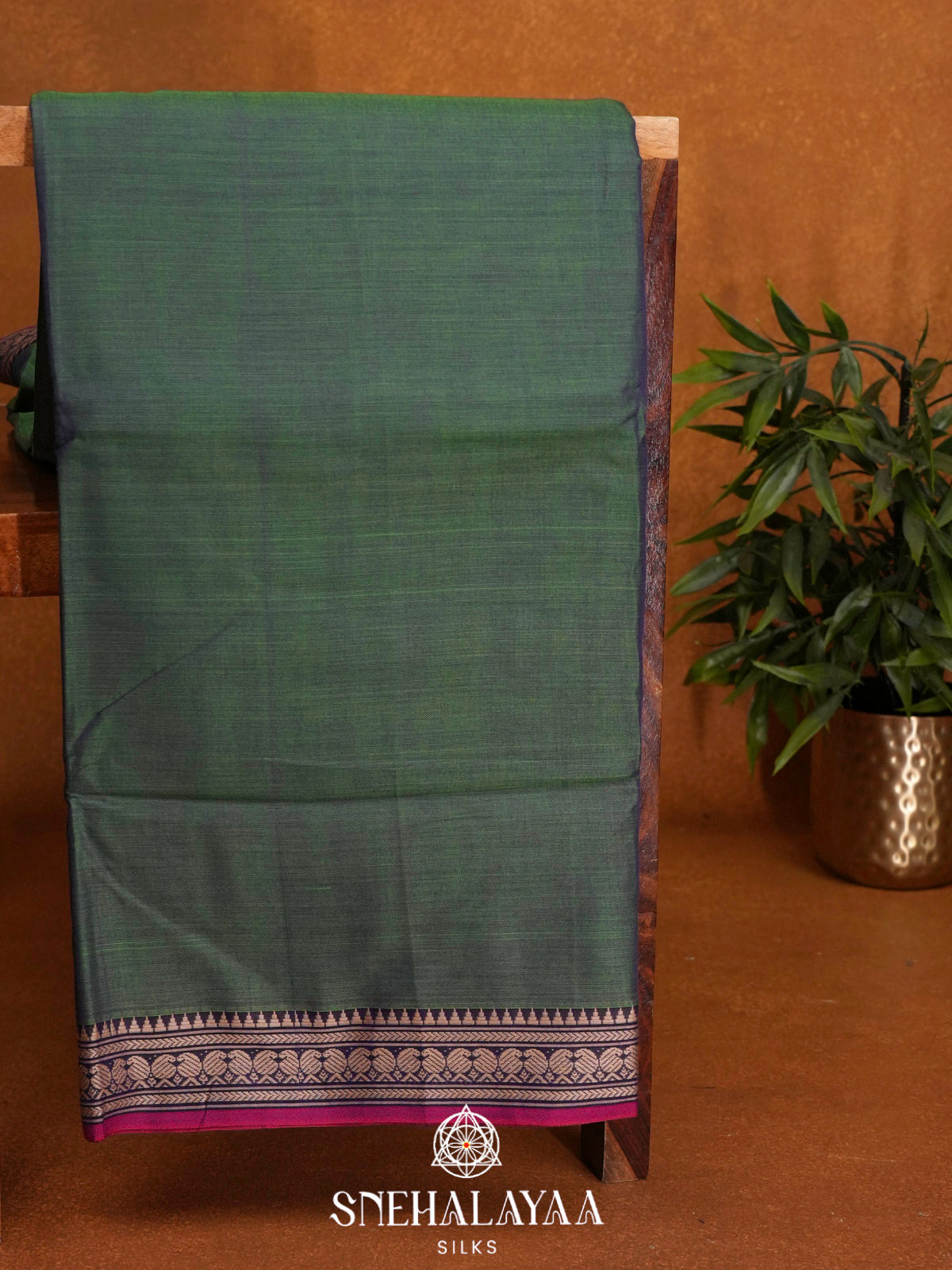 Green Narayanpet Cotton Saree