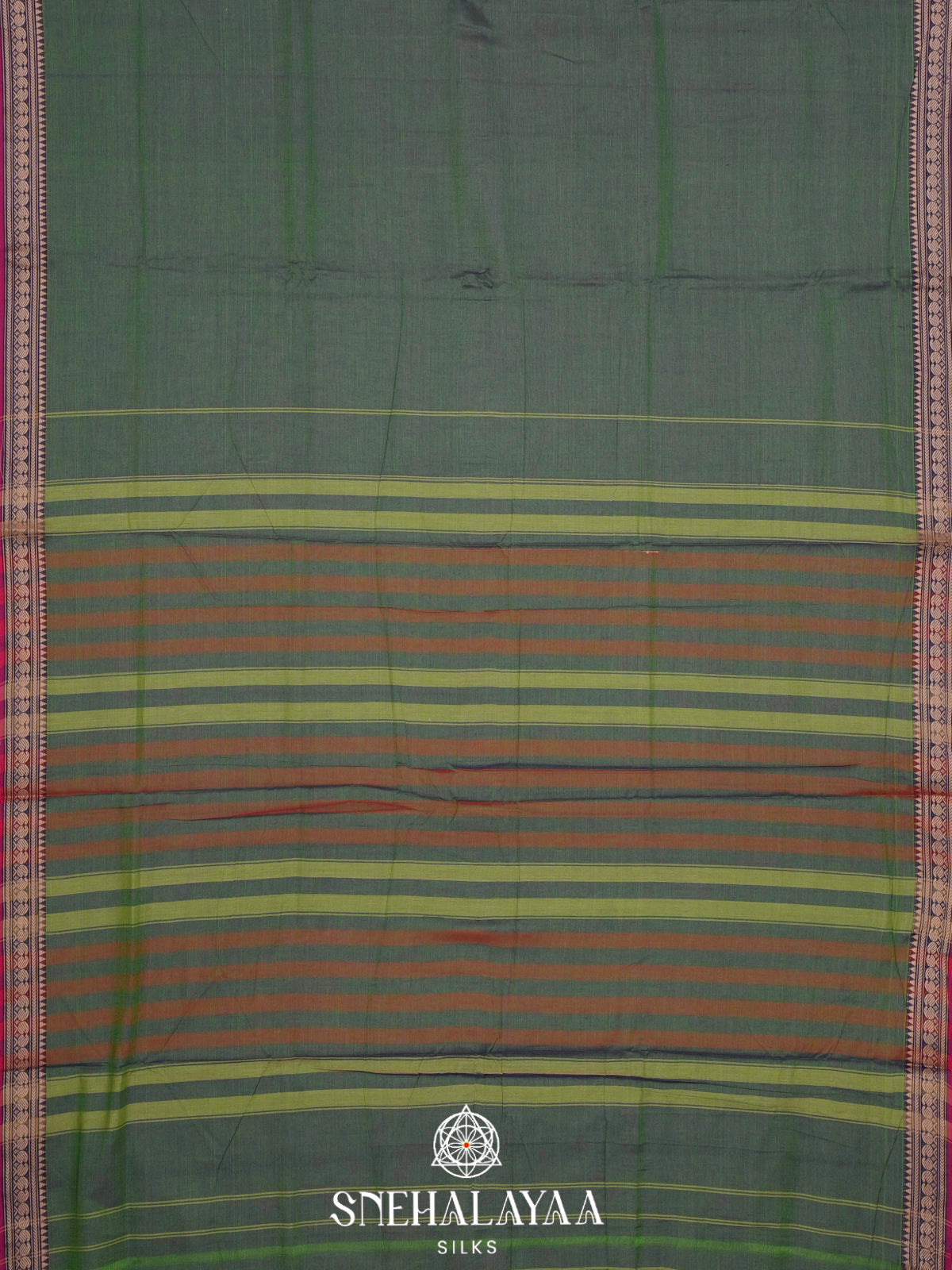 Green Narayanpet Cotton Saree