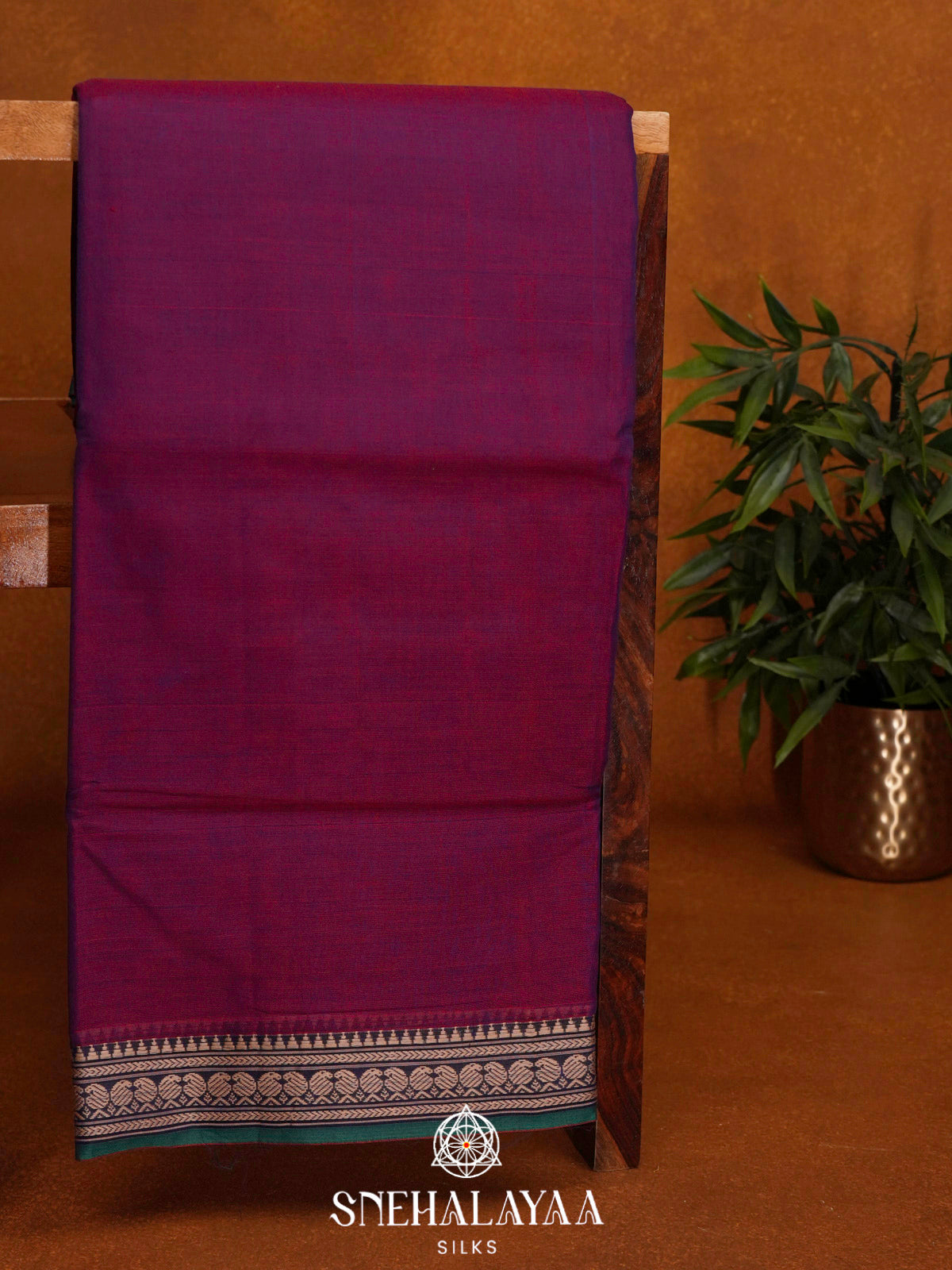 Magenta Narayanpet Cotton Saree
