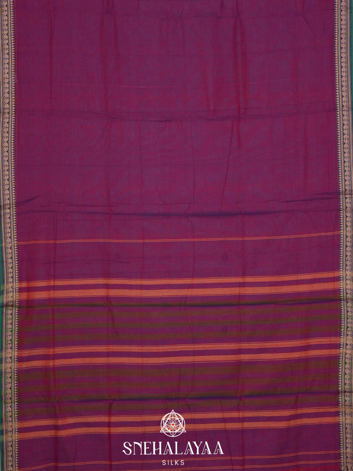 Magenta Narayanpet Cotton Saree
