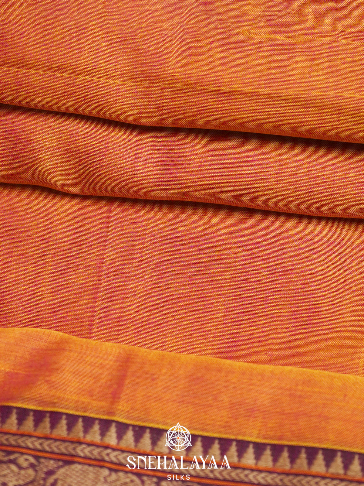 Peach Narayanpet Cotton Saree
