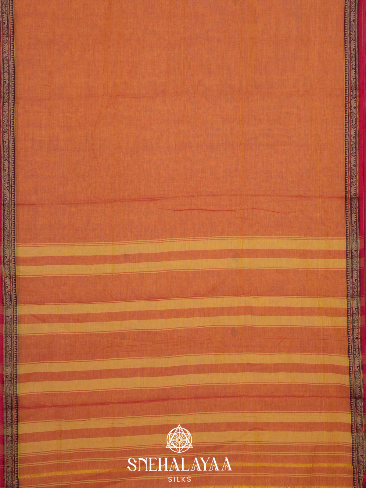 Peach Narayanpet Cotton Saree