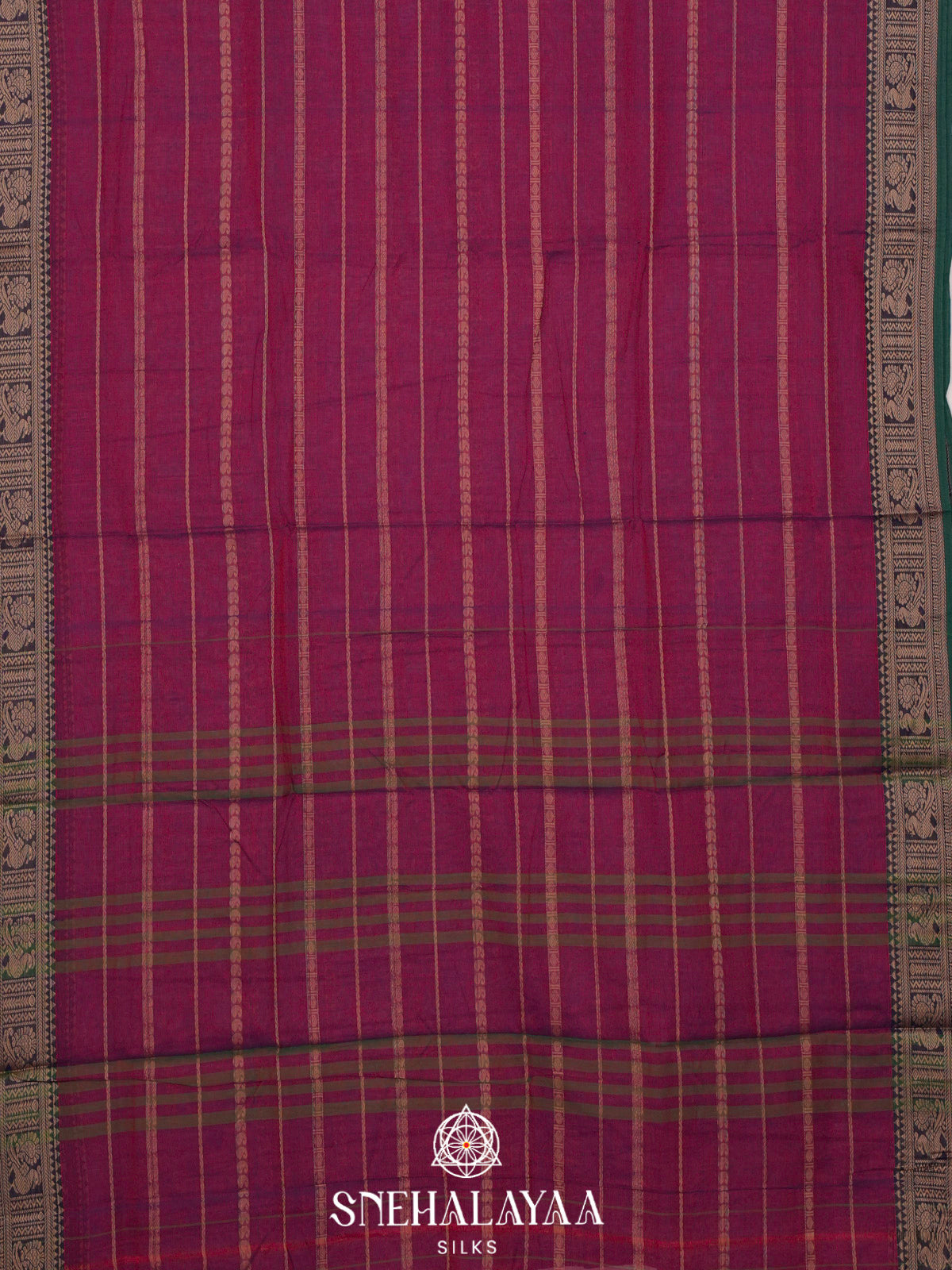 Magenta Narayanpet Cotton Saree