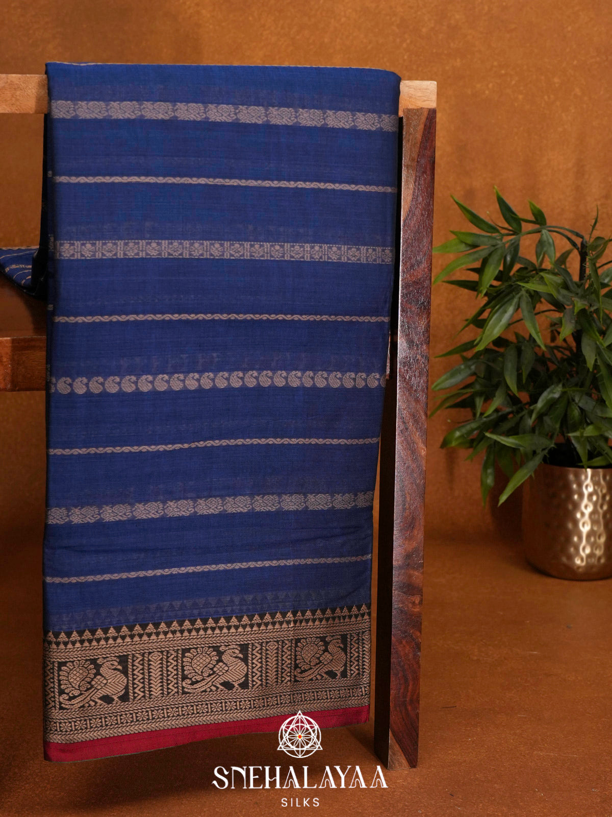 Blue Narayanpet Cotton Saree
