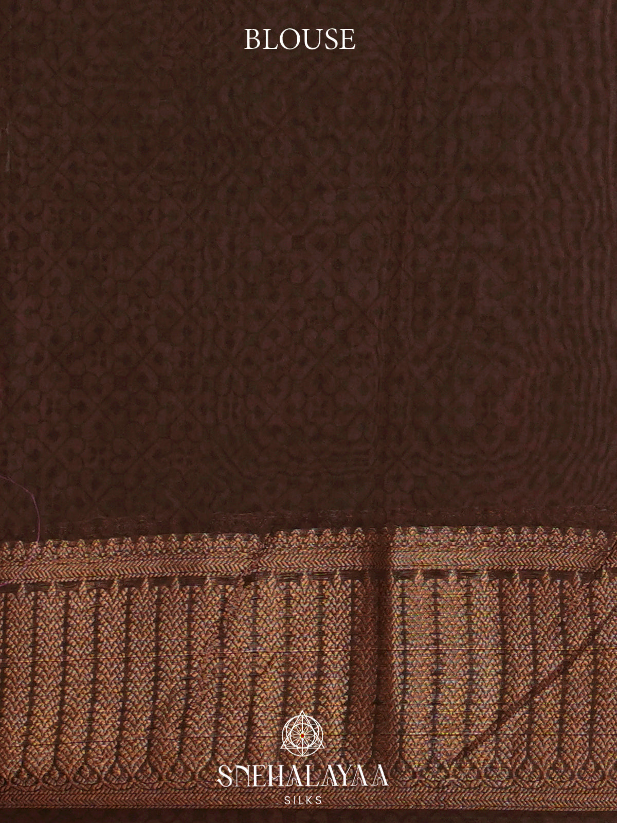 Dark Brown Chanderi Saree with Rich Zari Border