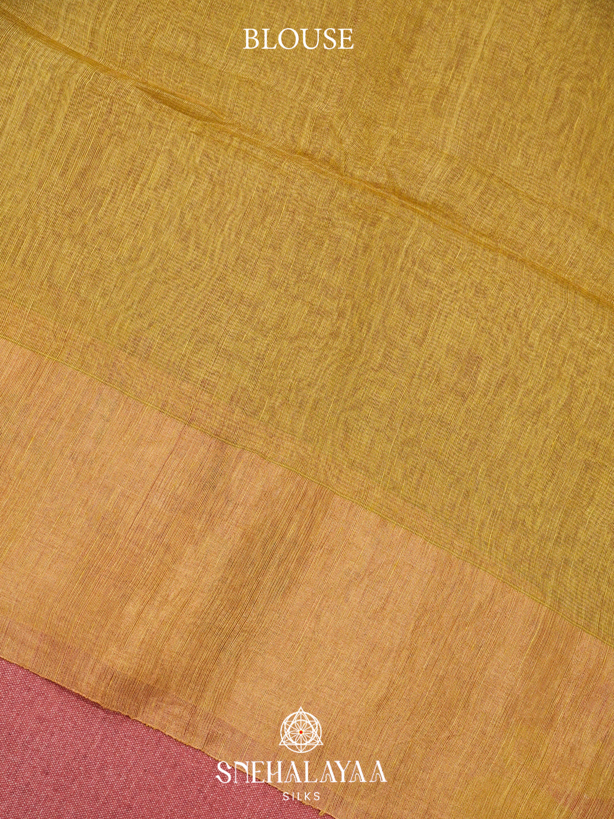 Mustard Yellow Linen Saree