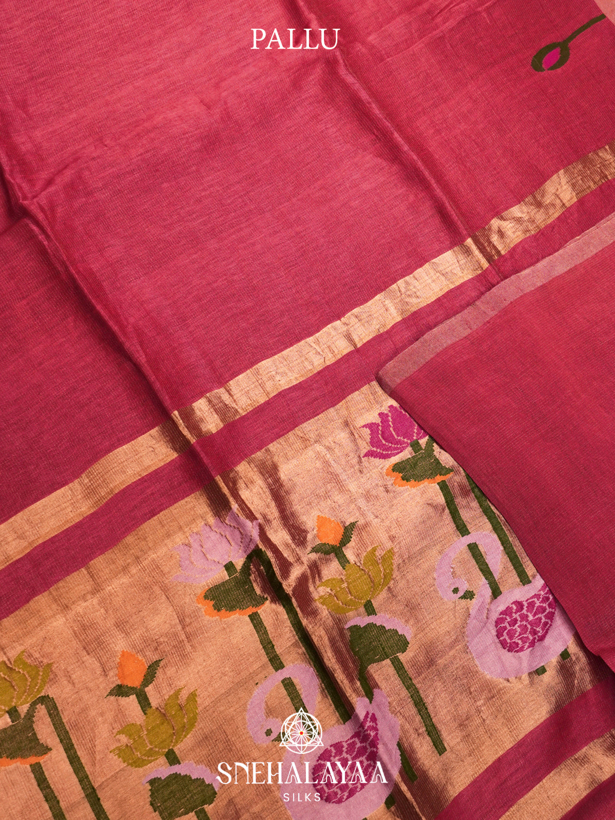 Pink Linen Saree