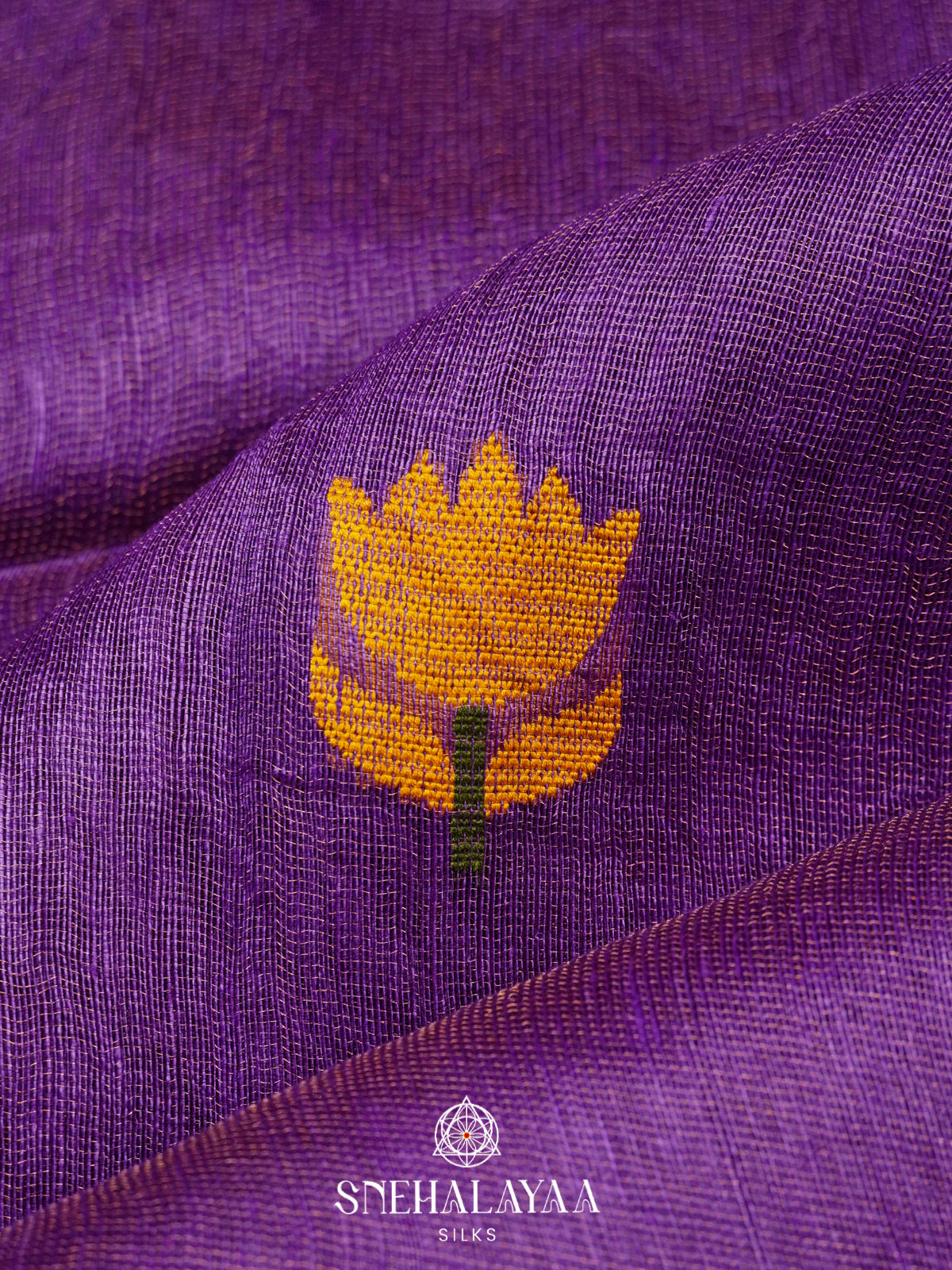Royal Purple Linen Saree