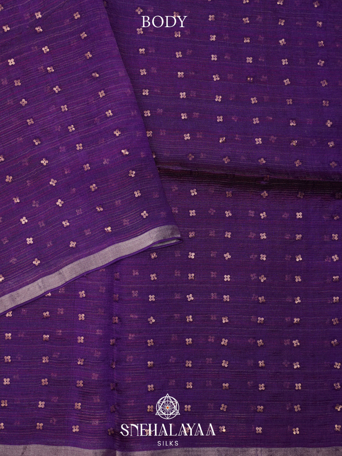 Violet Kora Silk Saree