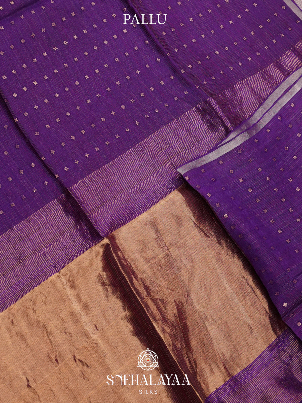 Violet Kora Silk Saree