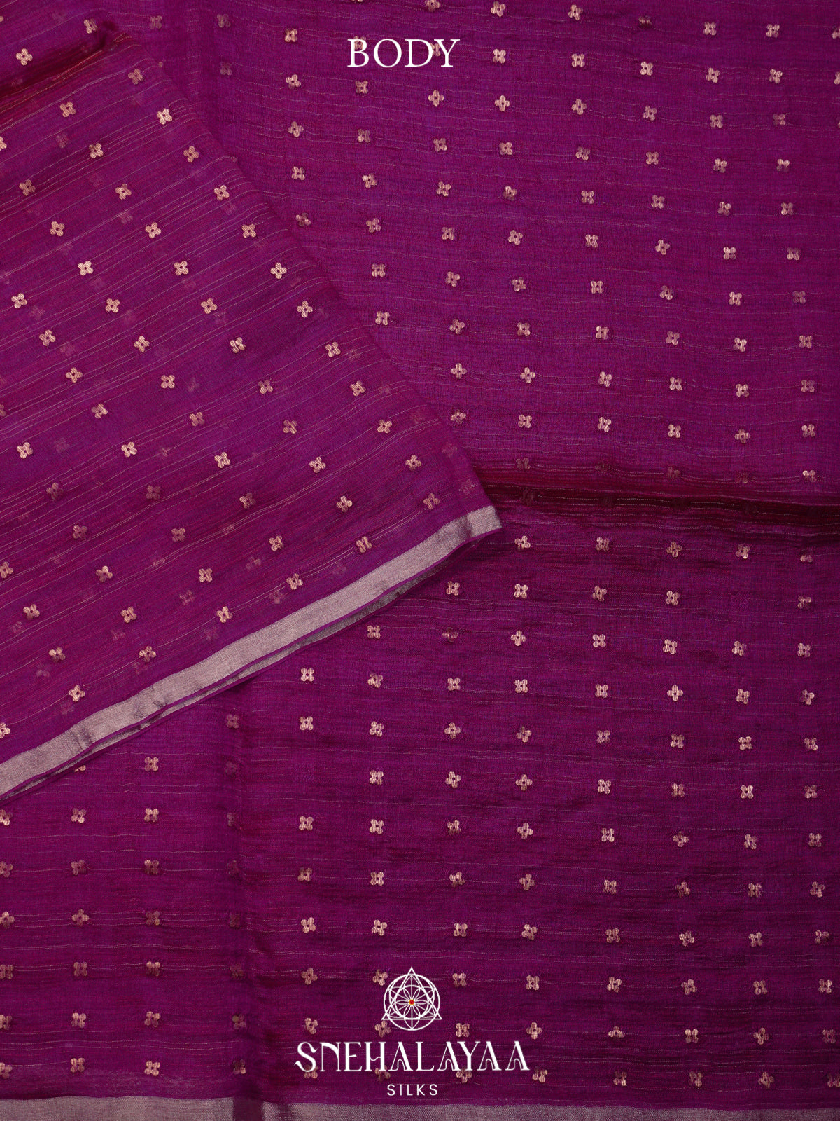 Royal Purple Kora Silk Saree