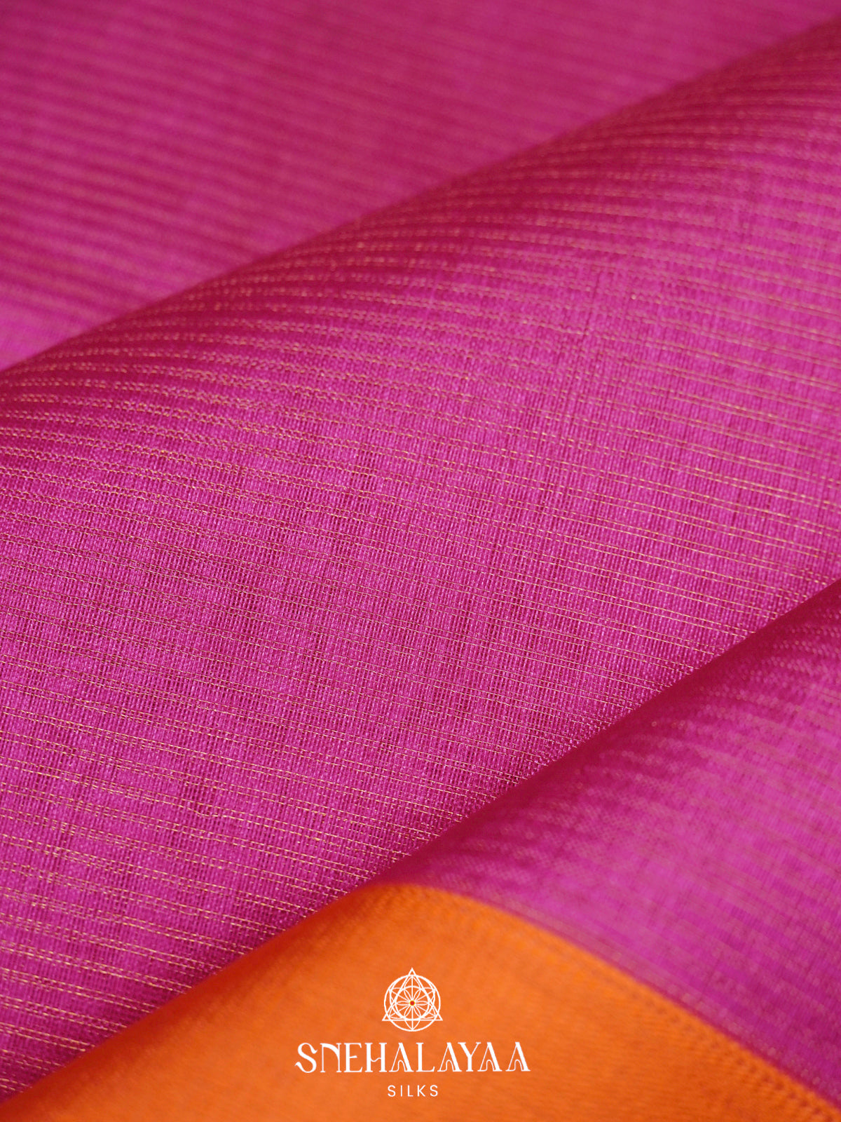Magenta Kora Silk Saree