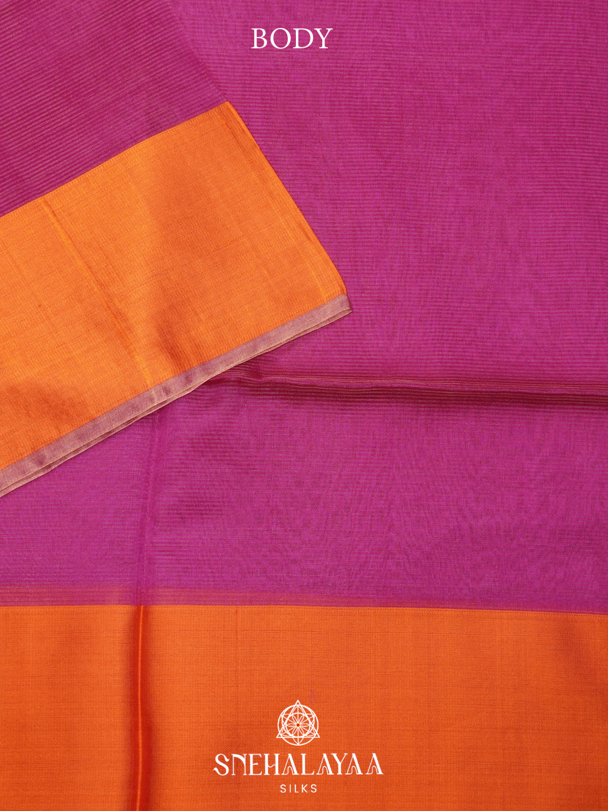 Magenta Kora Silk Saree