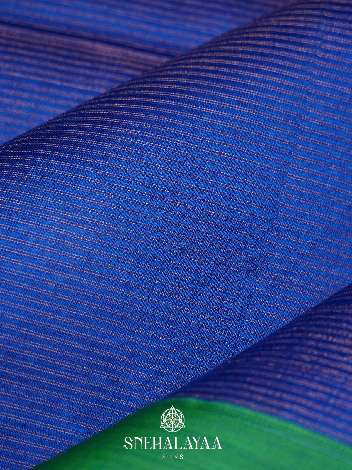 Blue Kora Silk Saree