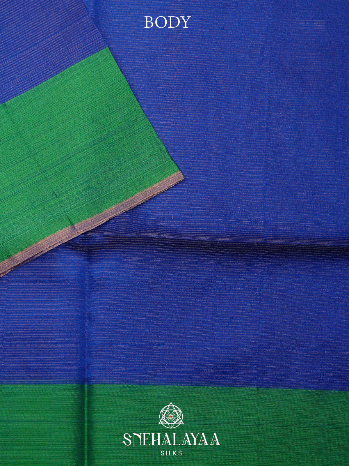 Blue Kora Silk Saree