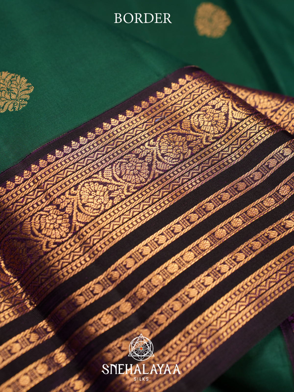 Bottle Green Kanjivaram Silk Saree