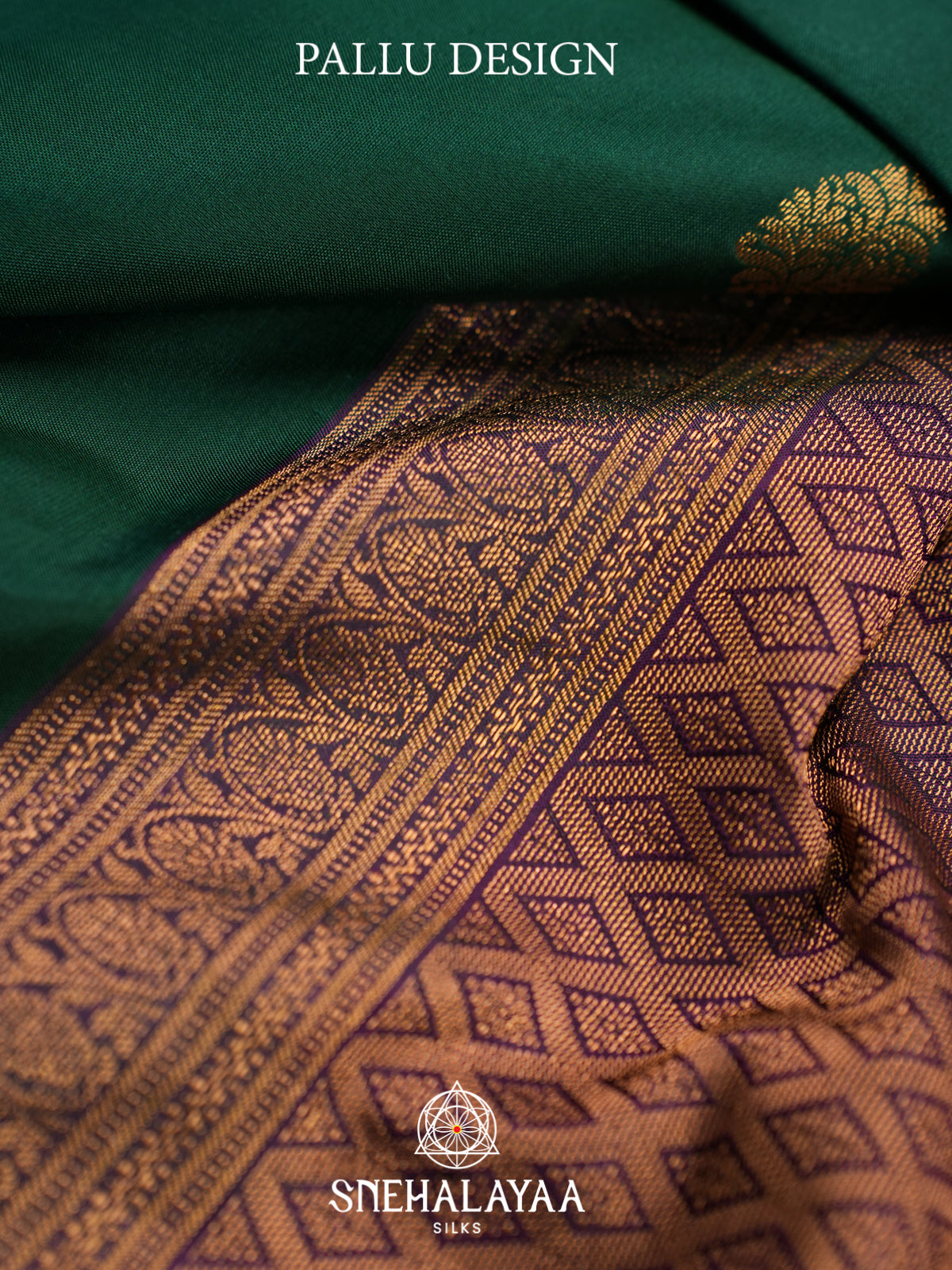 Bottle Green Kanjivaram Silk Saree