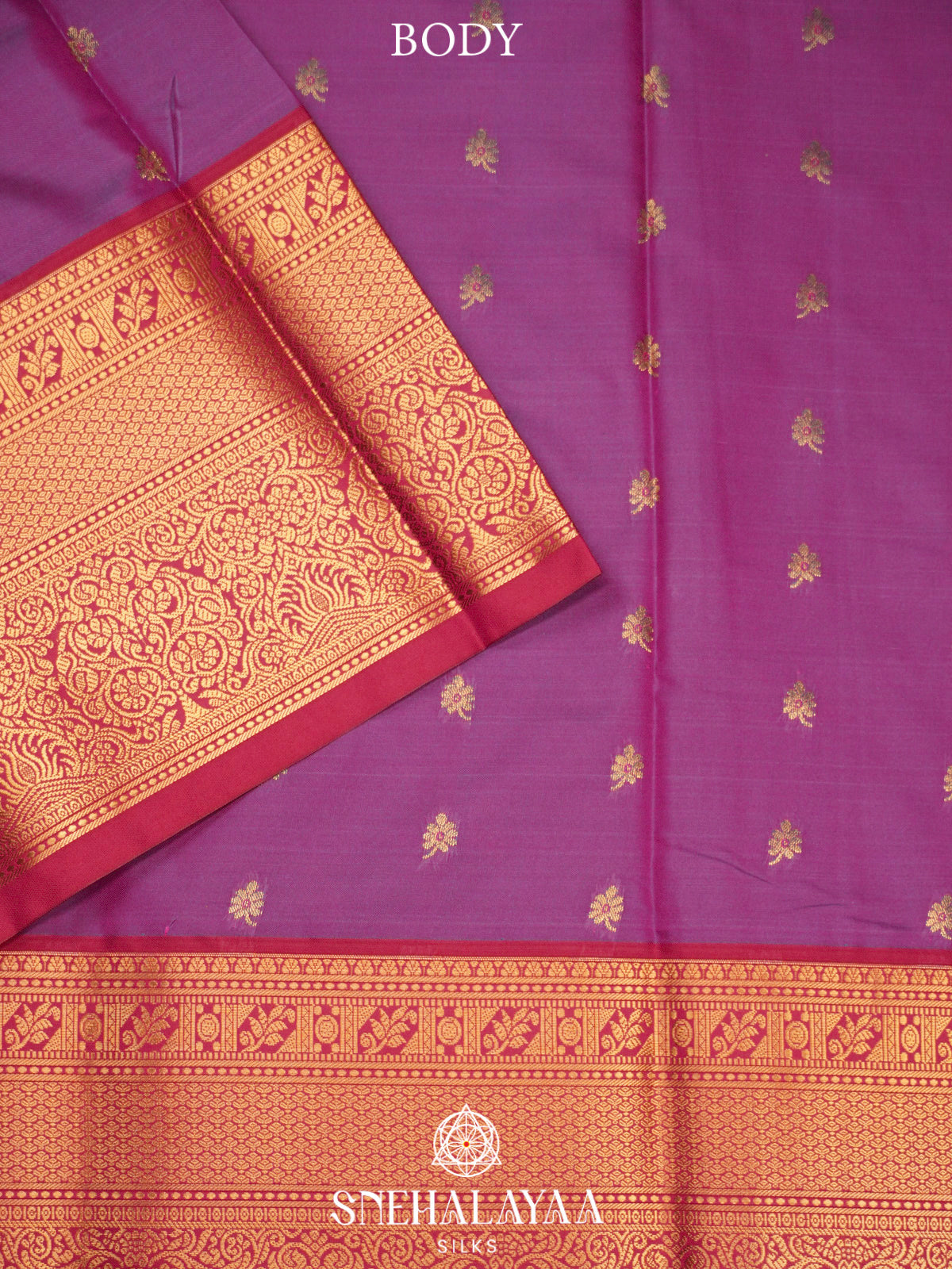 Magenta  Art Silk Saree