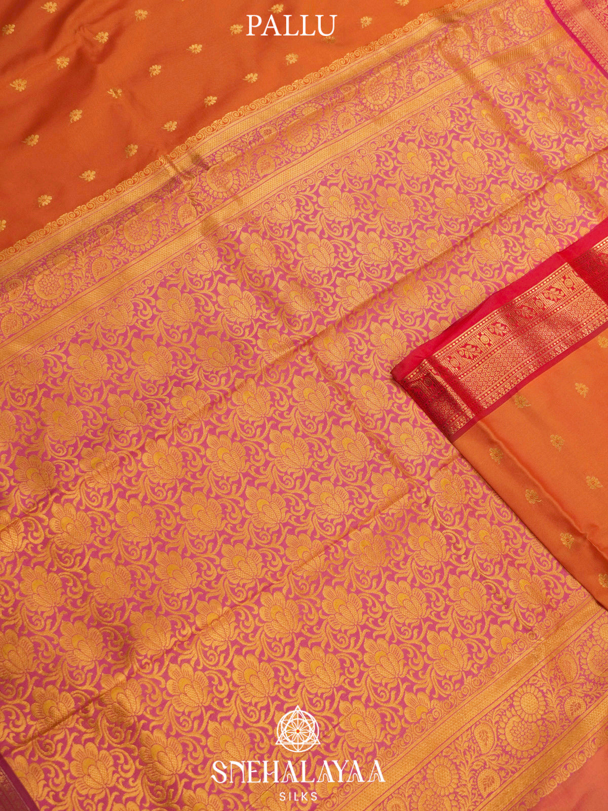 Orange  Art Silk Saree
