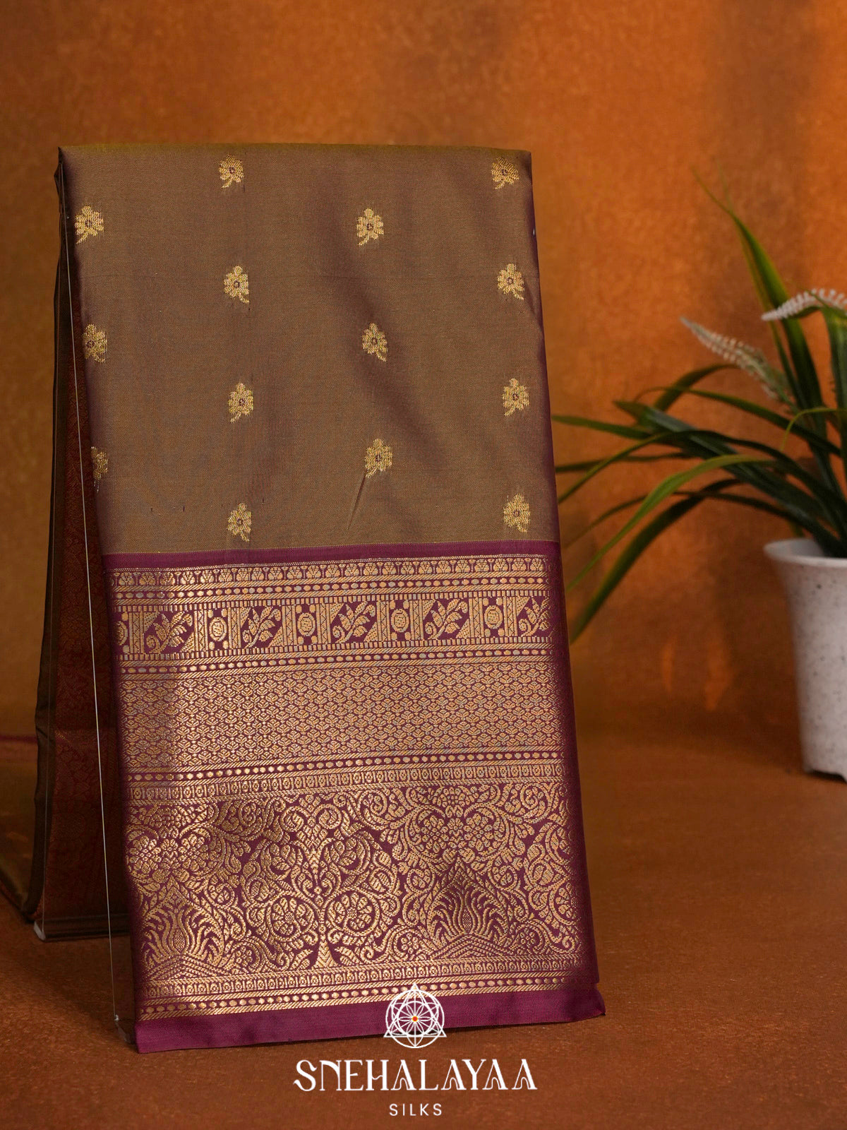 Gold  Art Silk Saree