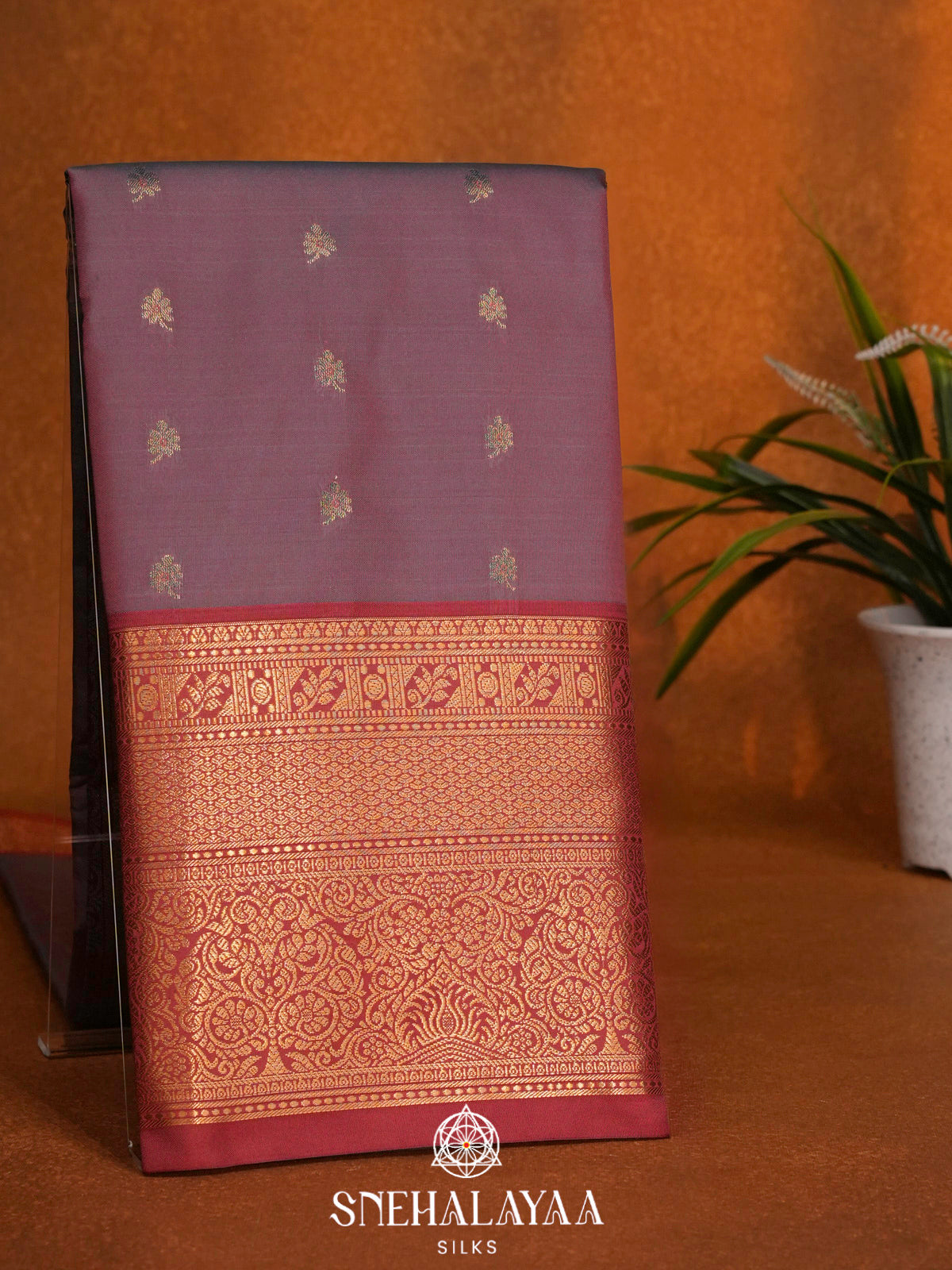 Plum  Art Silk Saree