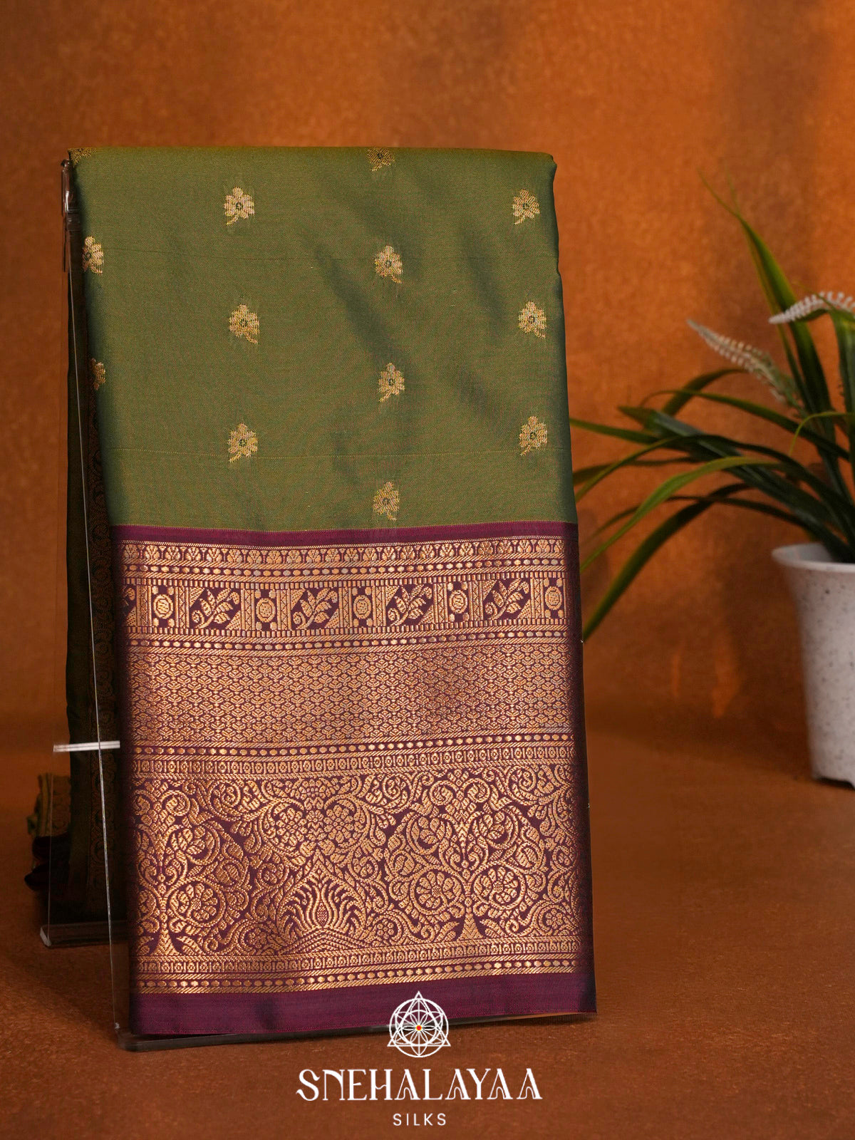 Green  Art Silk Saree