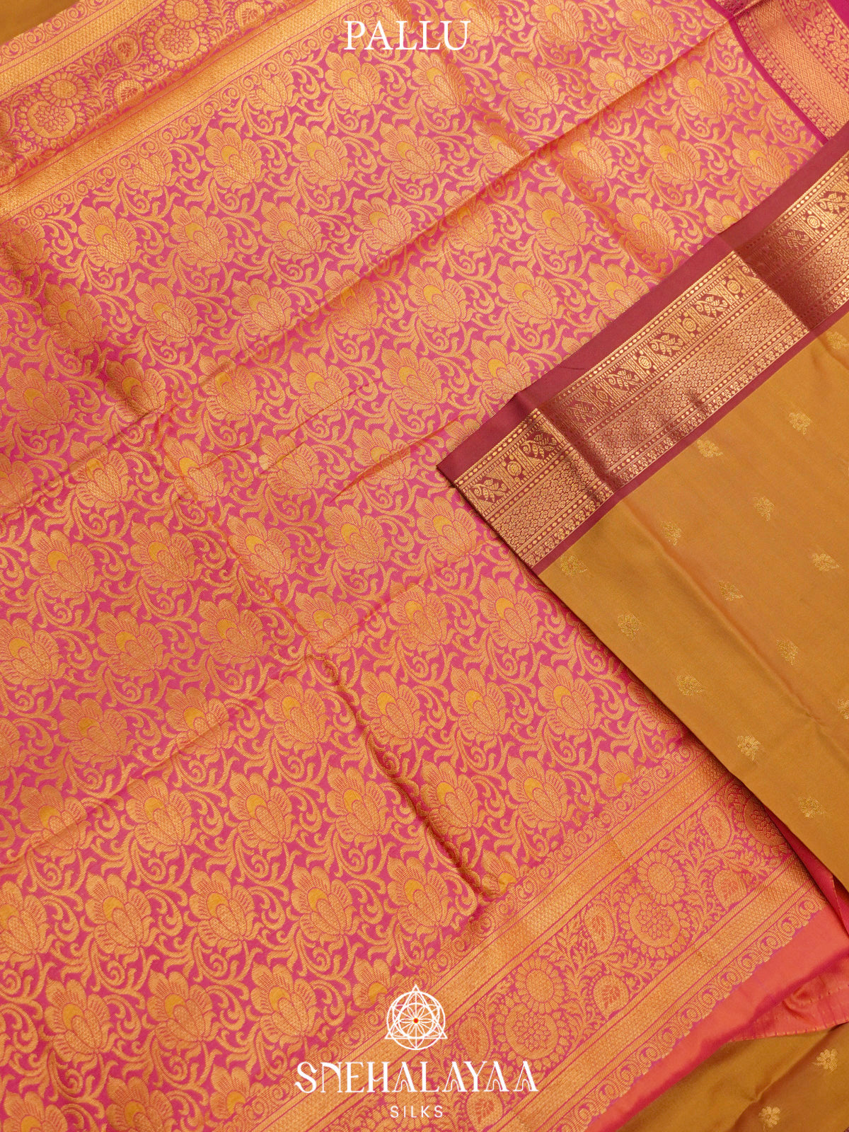 Mustard Yellow  Art Silk Saree