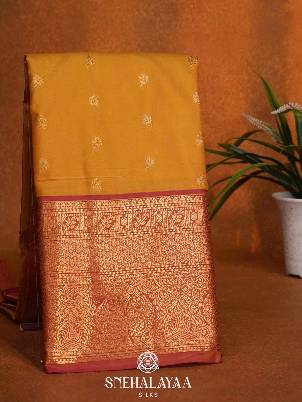 Mango Yellow  Art Silk Saree