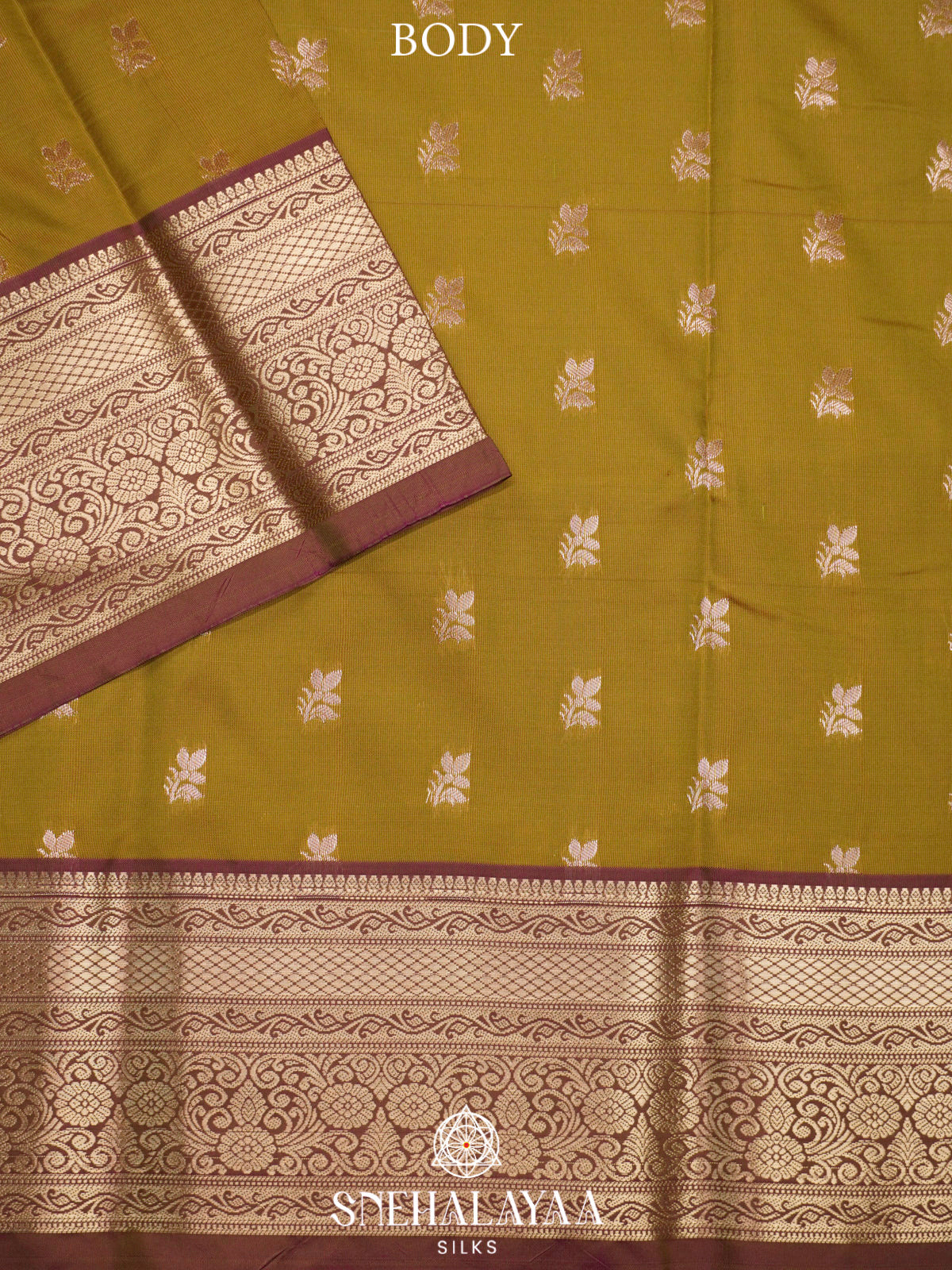 Olive Green  Art Silk Saree
