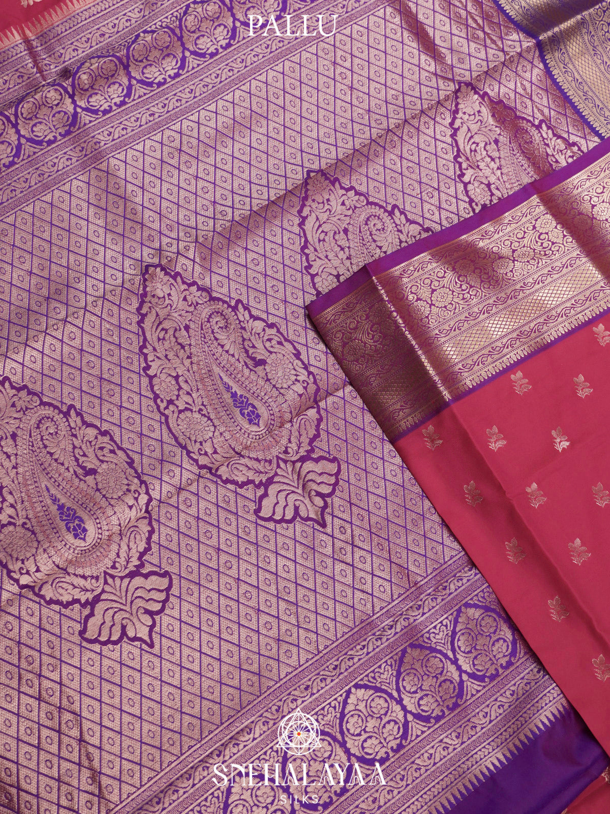 Pink  Art Silk Saree