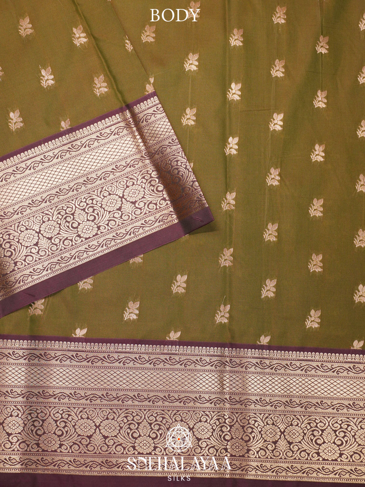 Olive Green  Art Silk Saree