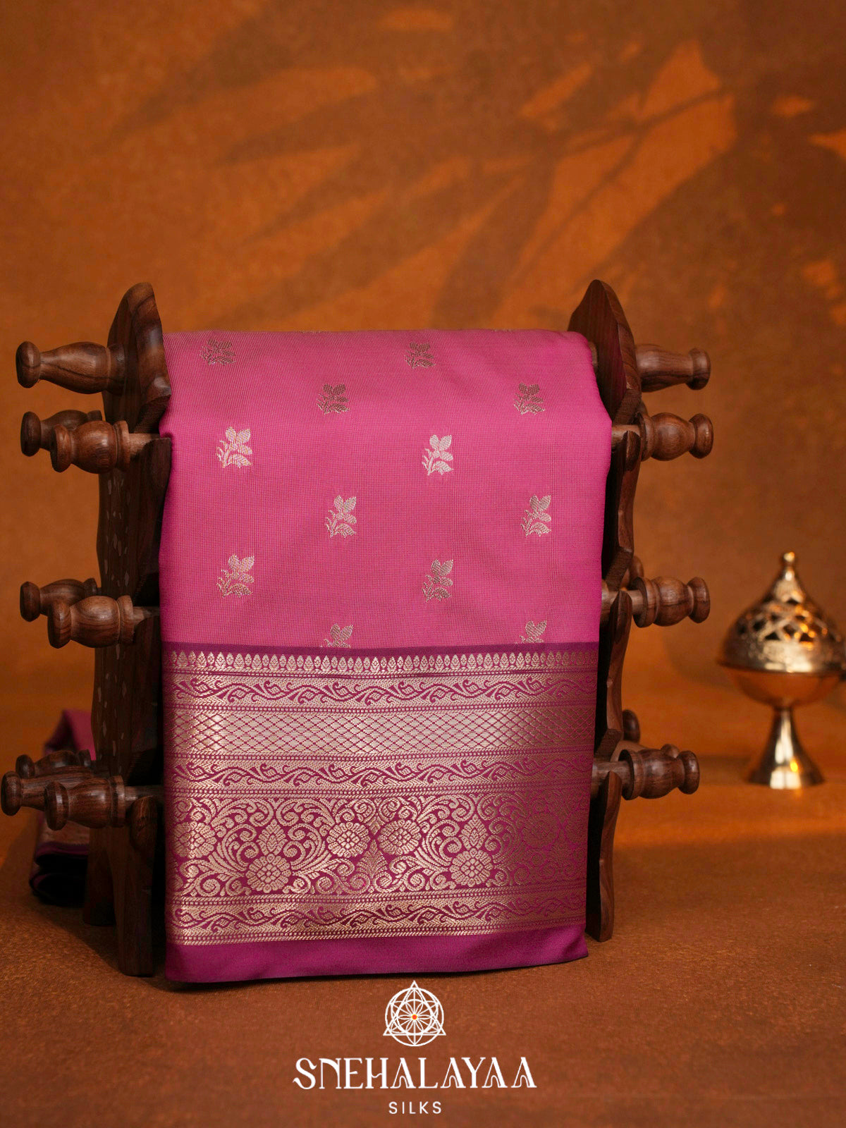 Pink  Art Silk Saree
