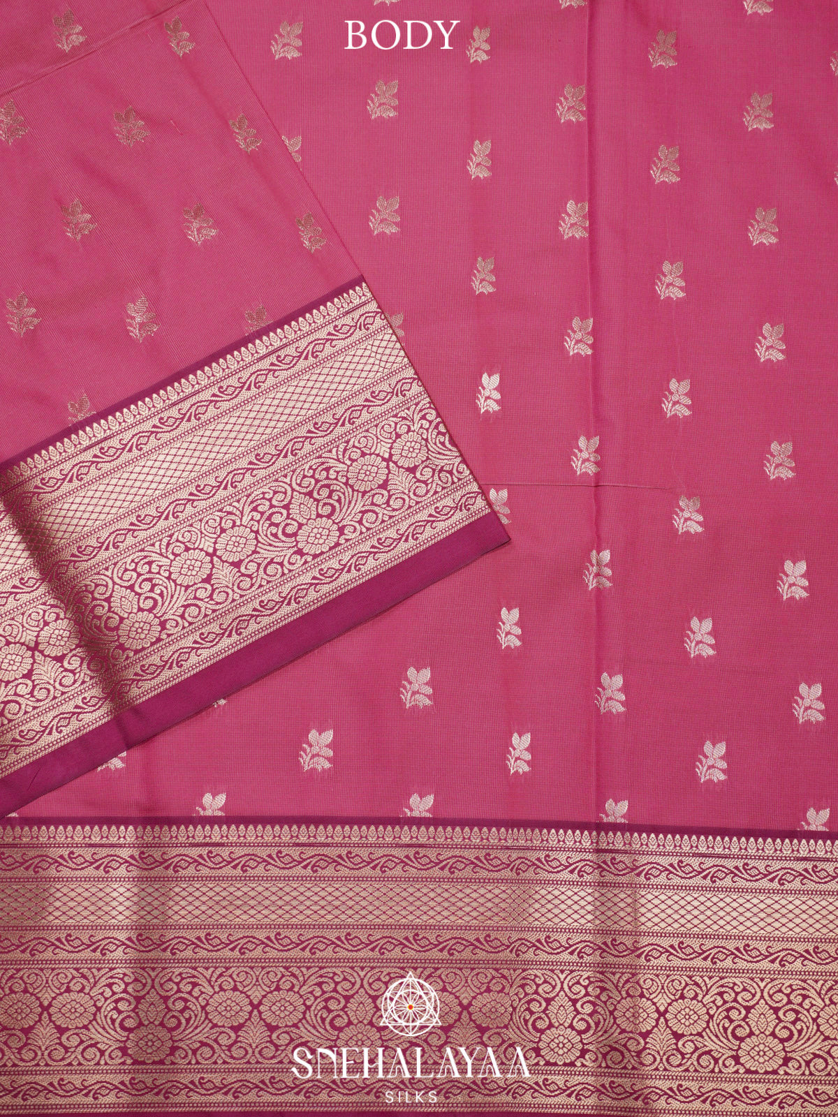 Pink  Art Silk Saree