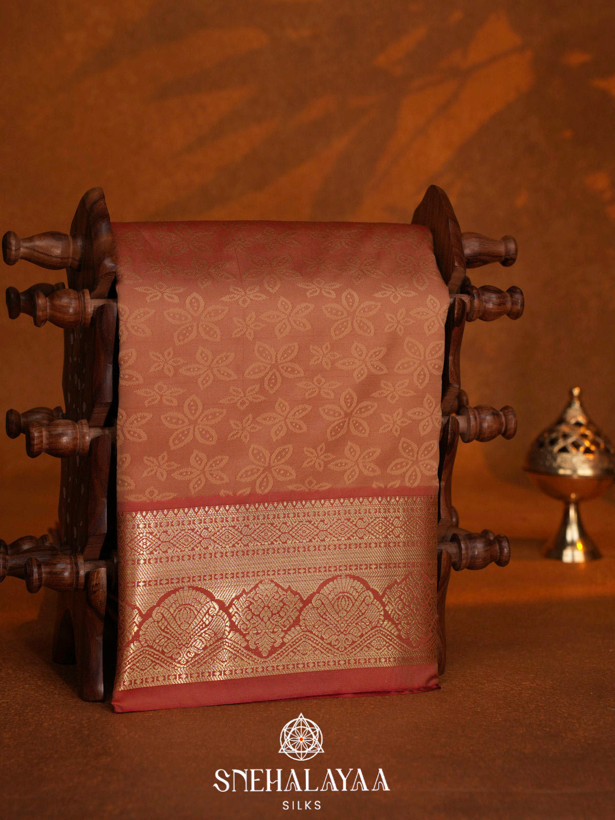 Orange  Art Silk Saree