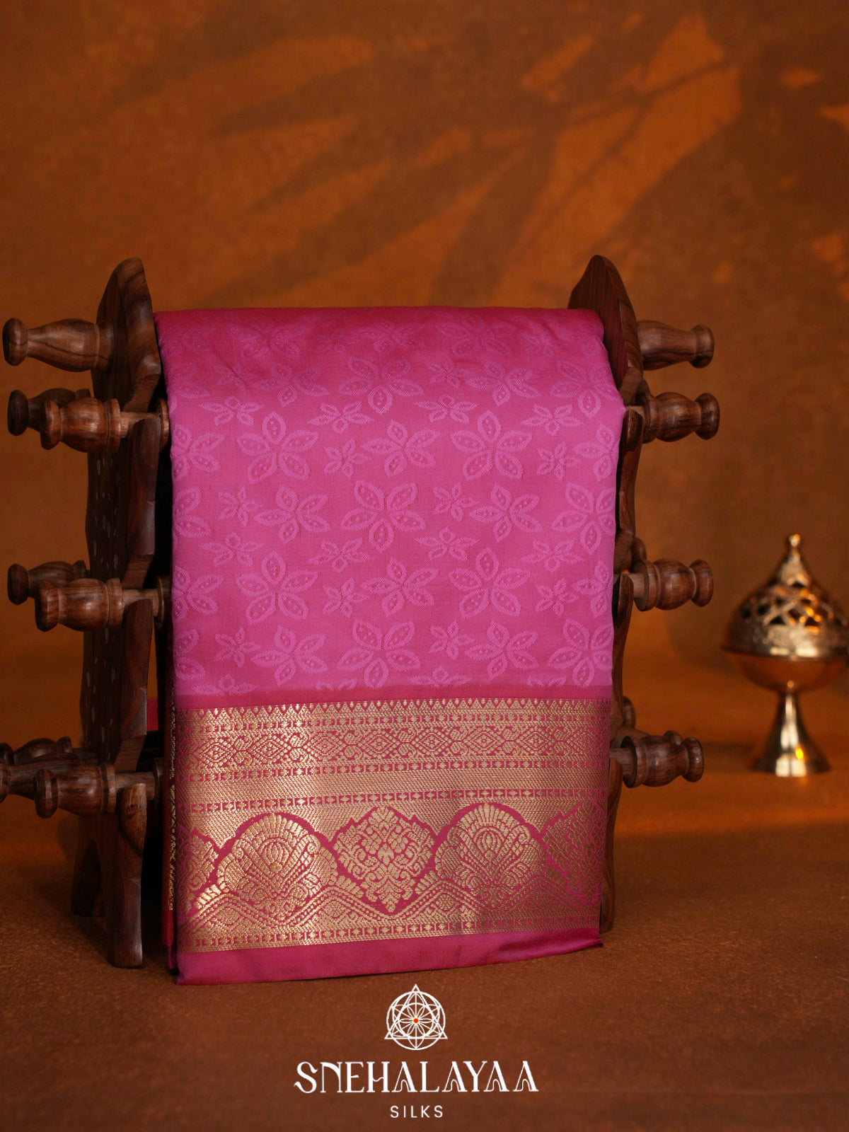 Pink  Art Silk Saree