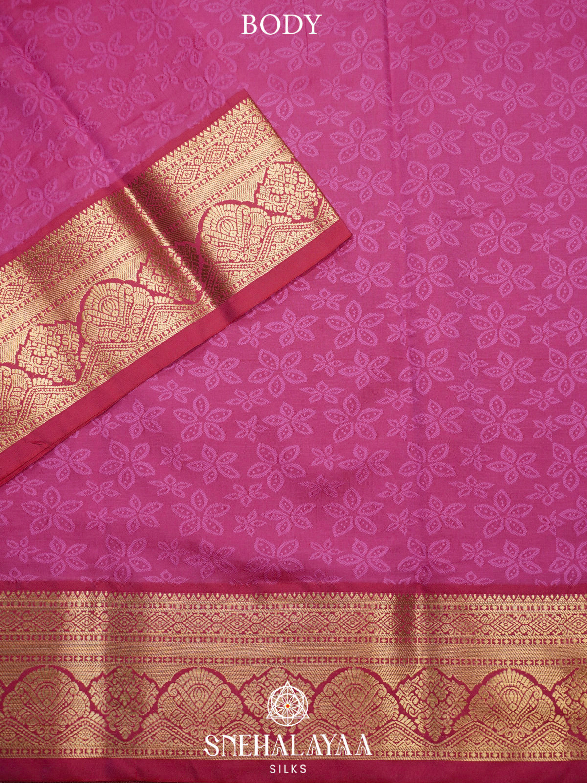Pink  Art Silk Saree