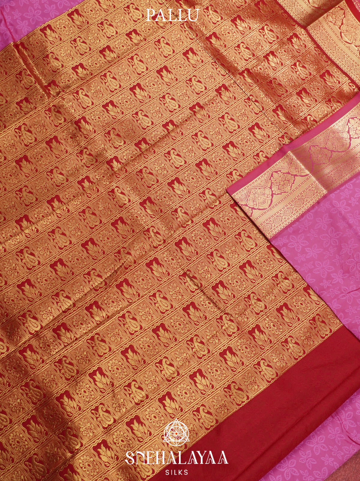 Pink  Art Silk Saree