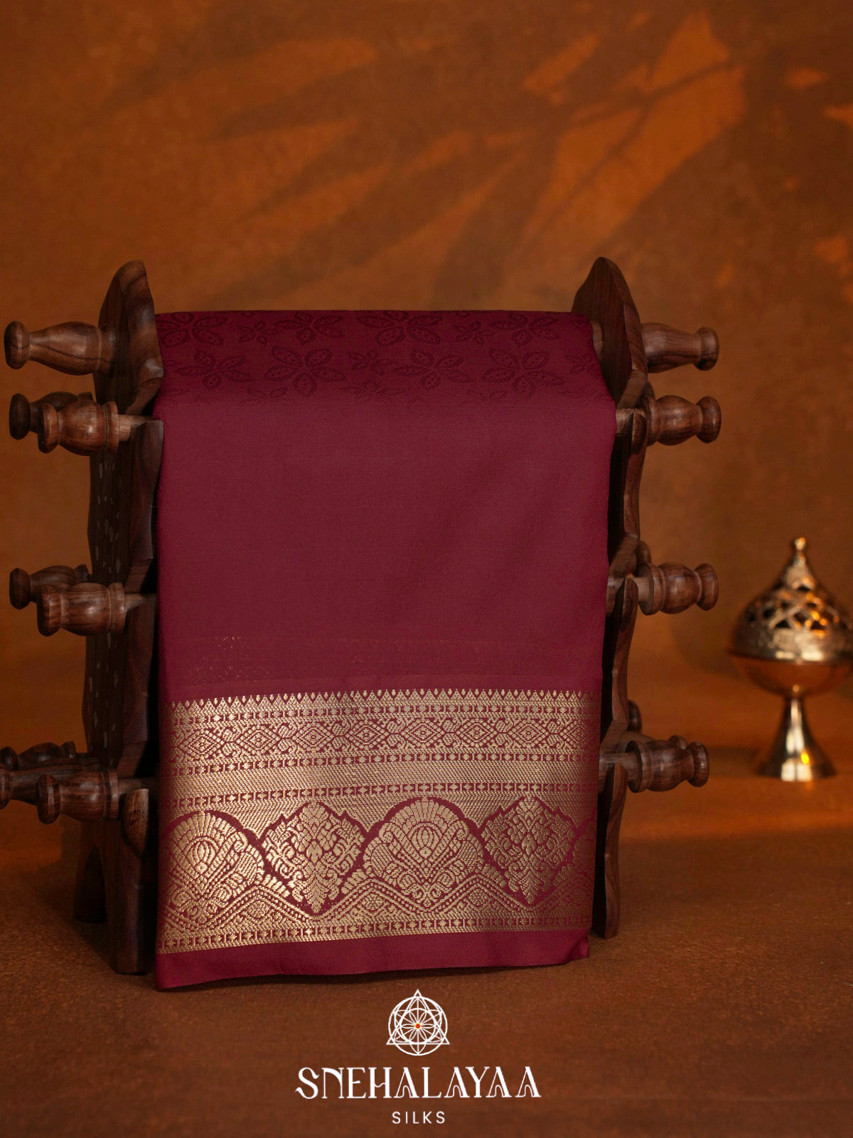 Maroon  Art Silk Saree