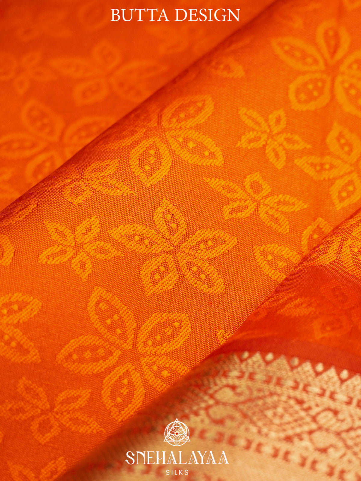 Rust Orange  Art Silk Saree
