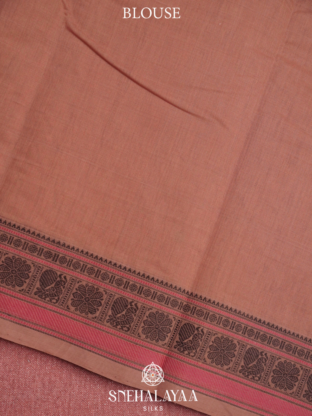 Pale Peach  Kanchi Cotton Saree