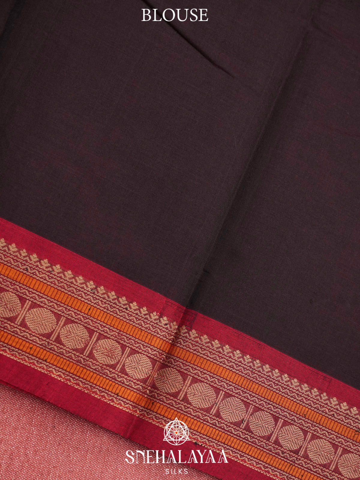 Chocolate Brown  Kanchi Cotton Saree