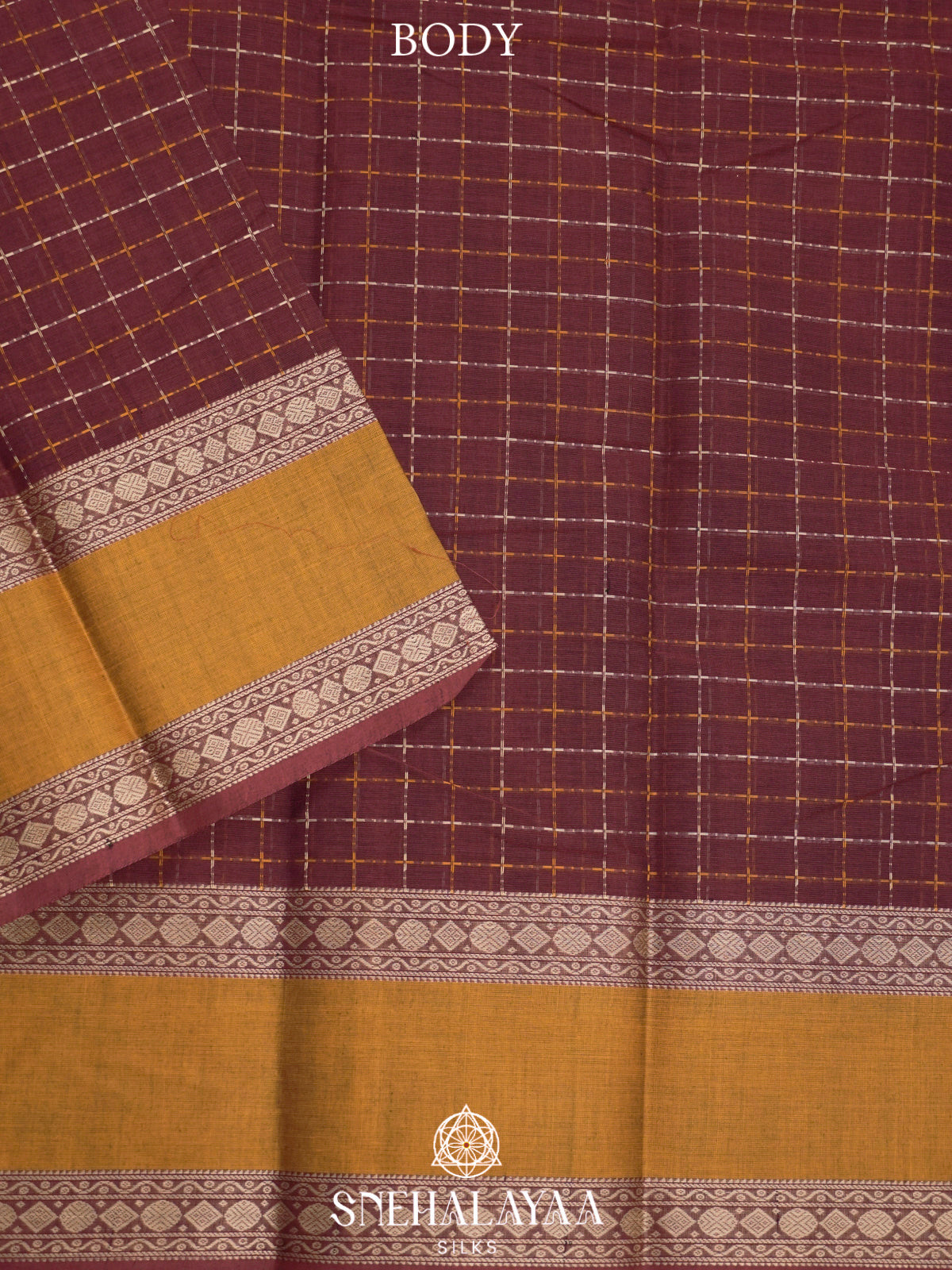 Maroon  Kanchi Cotton Saree